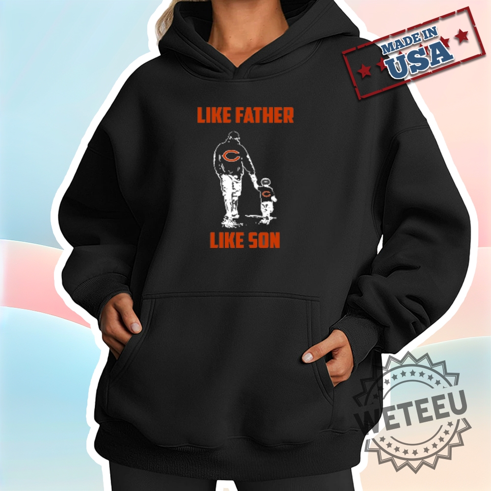 Chicago Bears Nfl Football Like Father Like Son Sports Tshirt 4 Chicago Bears NFL Football Like Father Like Son Sports T-Shirt