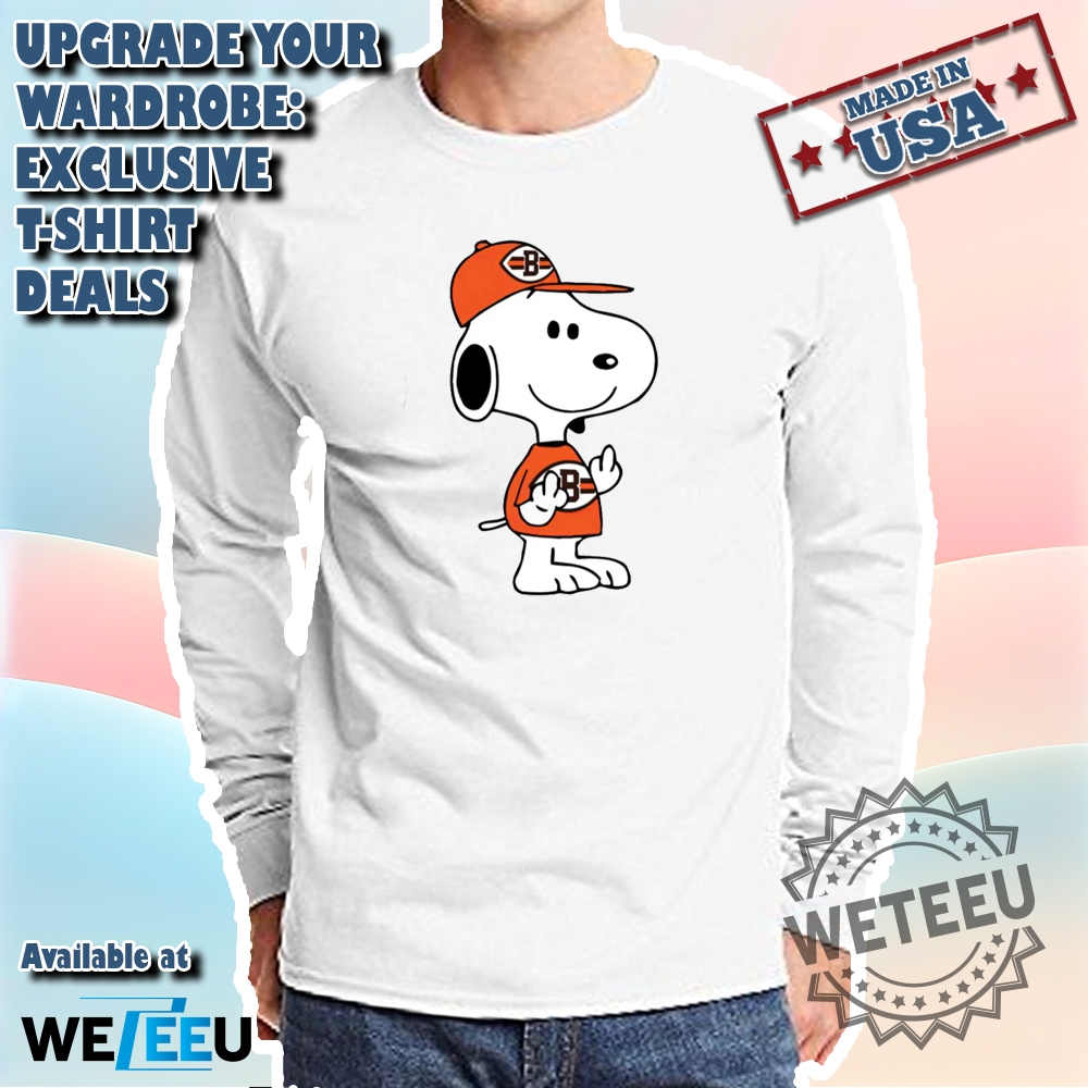 Snoopy Cleveland Browns Nfl Double Middle Fingers Fck You Tshirt 5 Snoopy Cleveland Browns NFL Double Middle Fingers Fck You T-shirt