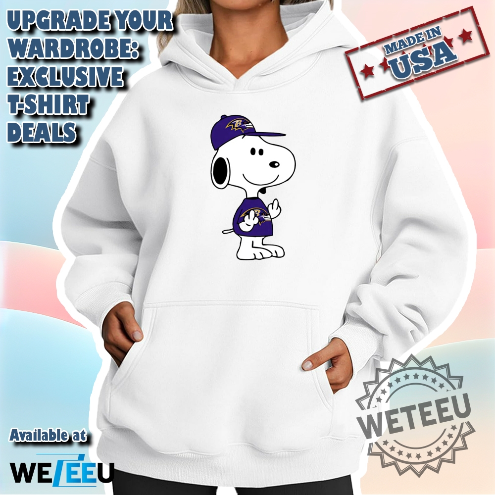 Snoopy Baltimore Ravens Nfl Double Middle Fingers Fck You Tshirt 4 Snoopy Baltimore Ravens NFL Double Middle Fingers Fck You T-shirt