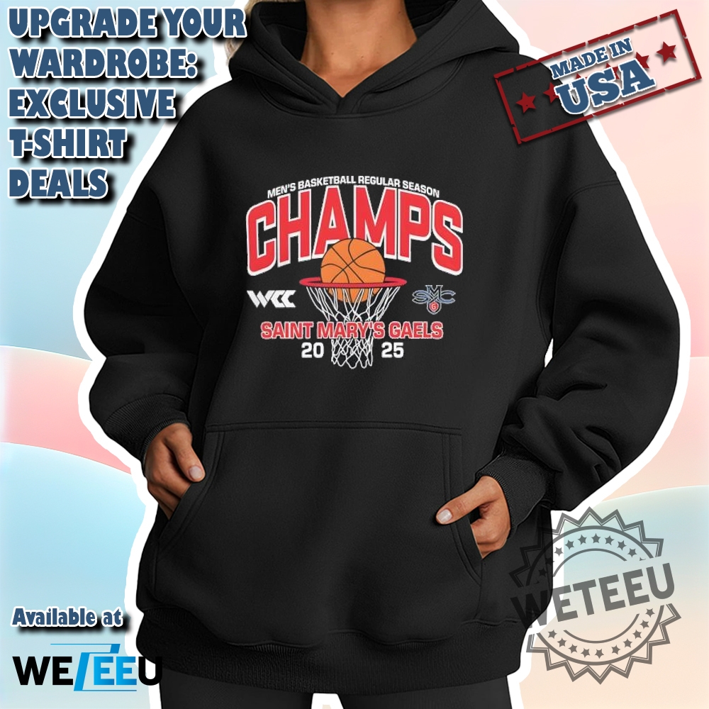 2025 Wcc Mens Basketball Champions Saint Marys Gaels Tshirt 4 2025 Wcc Men’s Basketball Champions Saint Mary’s Gaels T-Shirt