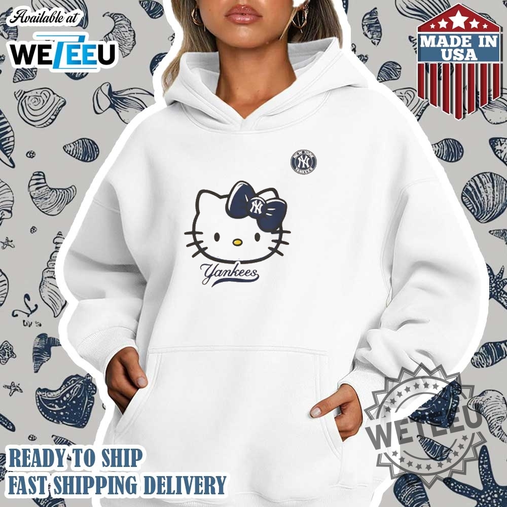 Hello Kitty X New York Yankees Tshirt Baseball Fan Shirt 4 Hello Kitty x New York Yankees T-shirt, Baseball Fan Shirt