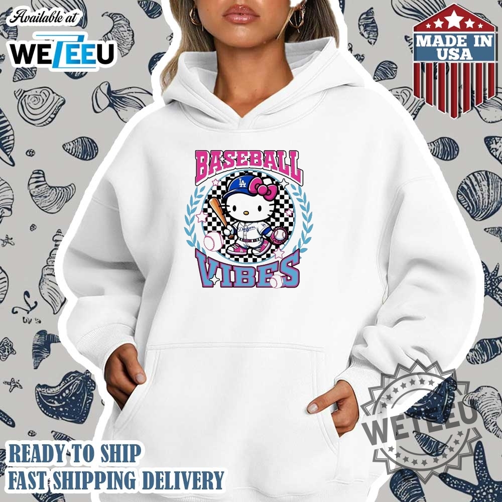 Baseball Vibes Hello Kitty Los Angeles Dodgers Shirt 4 Baseball vibes Hello Kitty Los Angeles Dodgers Shirt