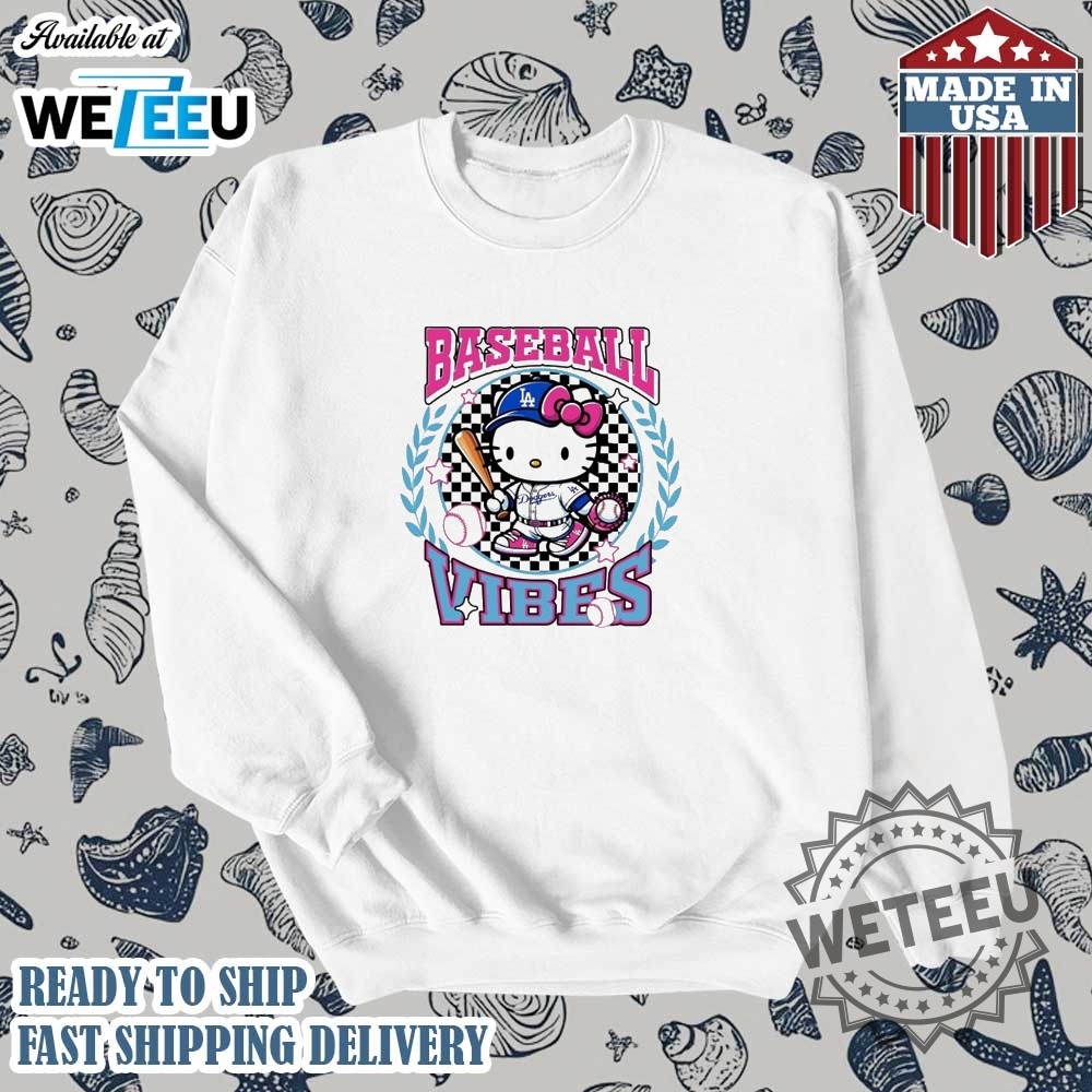 Baseball Vibes Hello Kitty Los Angeles Dodgers Shirt 5 Baseball vibes Hello Kitty Los Angeles Dodgers Shirt