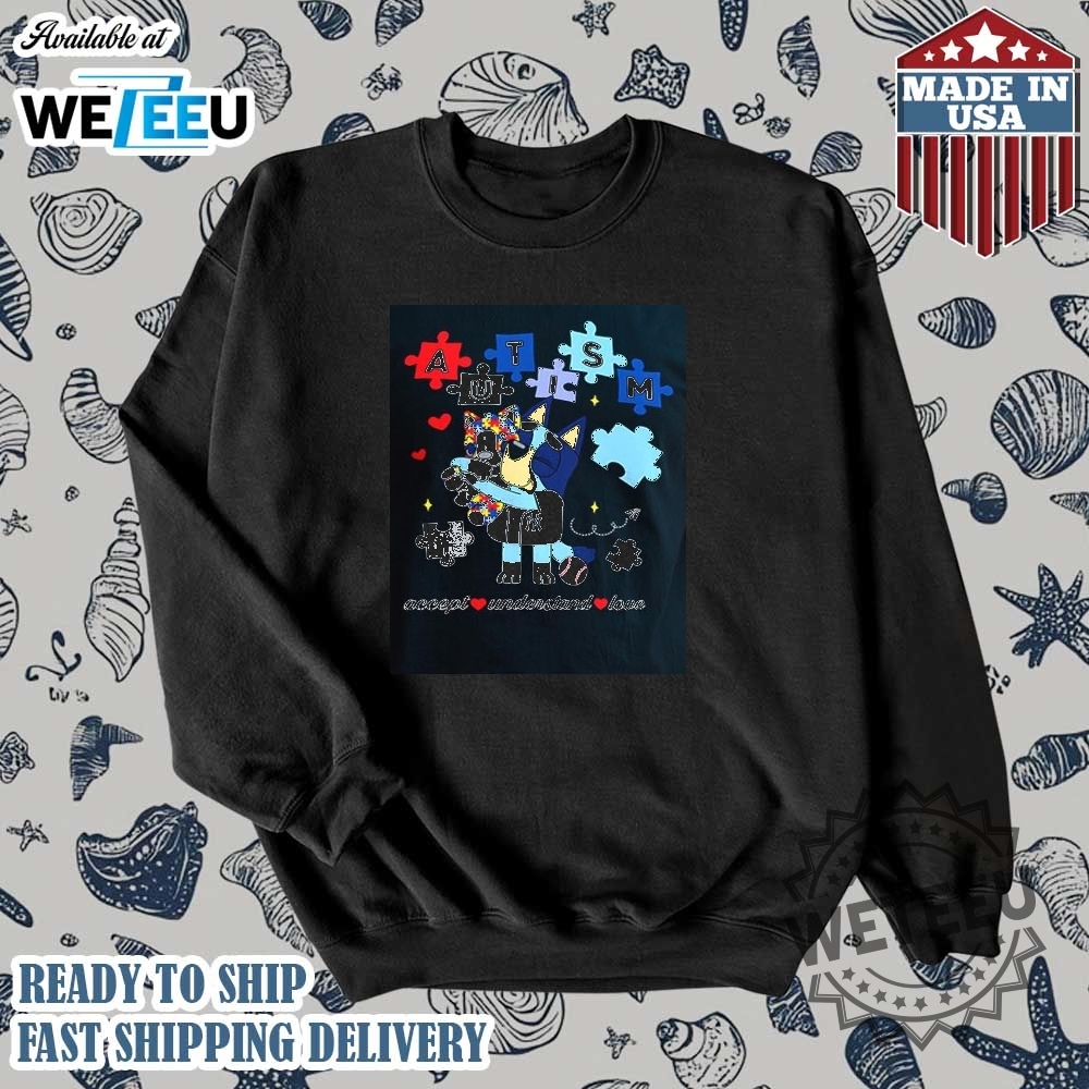 Bluey New York Yankees Autism Accept Understand Love Shirt 5 Bluey New York Yankees Autism accept understand love shirt
