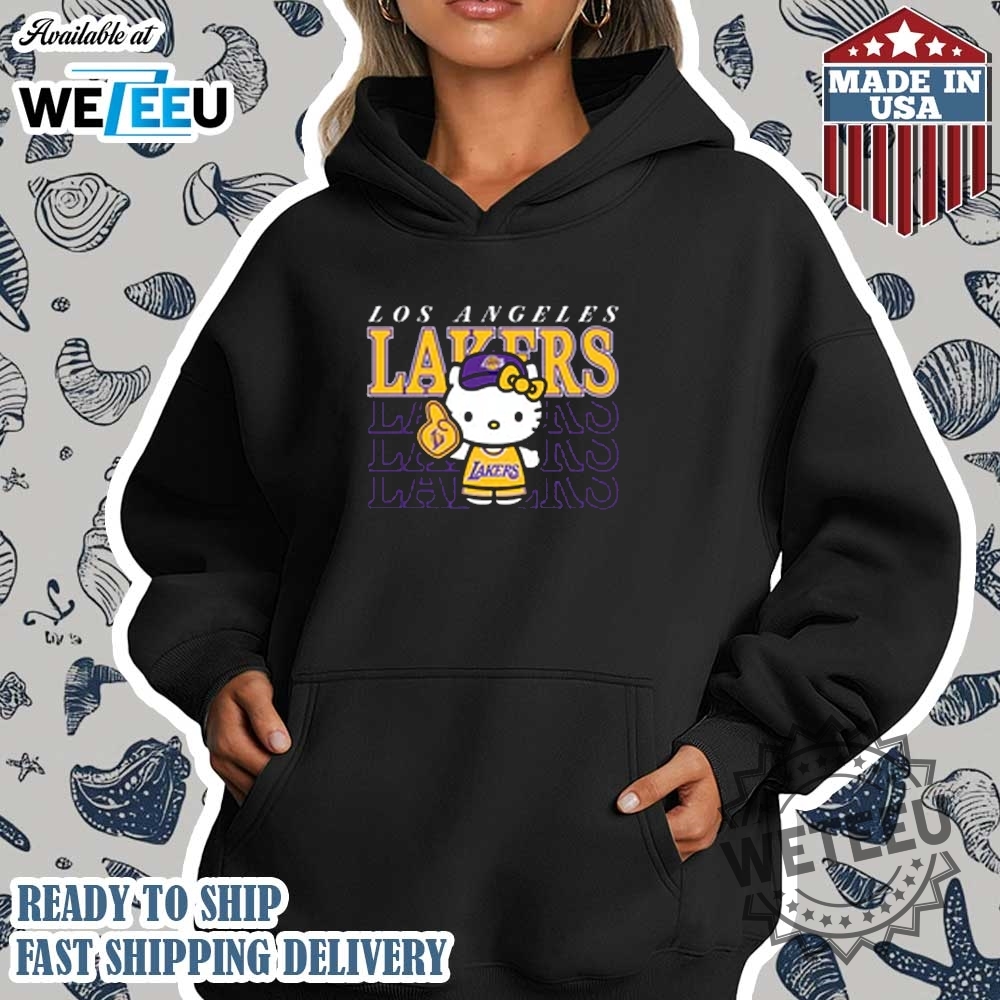 Hello Kitty Lakers Unisex Shirt La Lakers Basketball Merch 4 Hello Kitty Lakers Unisex Shirt, LA Lakers Basketball Merch