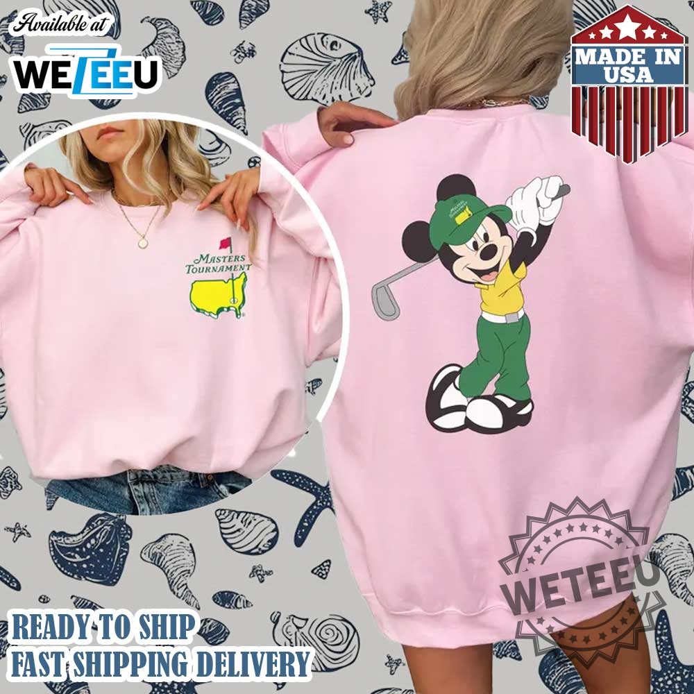 Disney Mickey Masters Golf Tournament Sweatshirt Doublesided Golf Lover Shirt 6 Disney Mickey Masters Golf Tournament Sweatshirt – Double-Sided Golf Lover Shirt