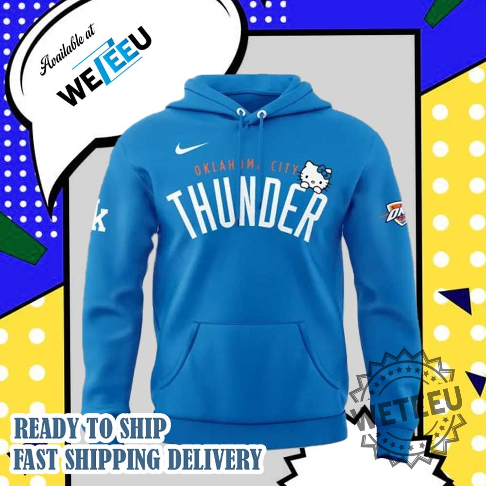 Oklahoma City Thunder X Hello Kitty Hoodie 2025 Blue Limited Edition 4 Oklahoma City Thunder x Hello Kitty Hoodie – 2025 Blue Limited Edition