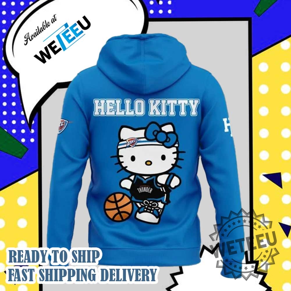 Oklahoma City Thunder X Hello Kitty Hoodie 2025 Blue Limited Edition 5 Oklahoma City Thunder x Hello Kitty Hoodie – 2025 Blue Limited Edition
