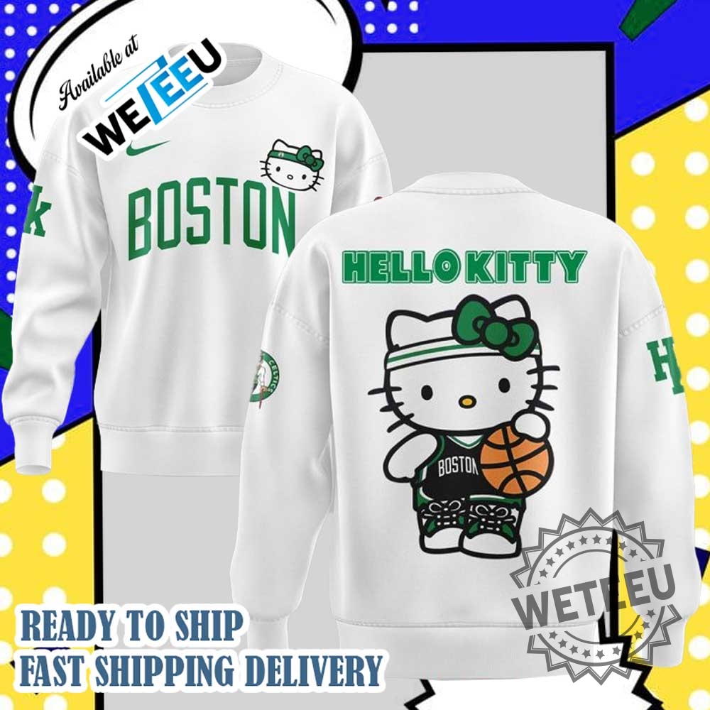 Boston Celtics X Hello Kitty Sweatshirt White Limited Edition 2025