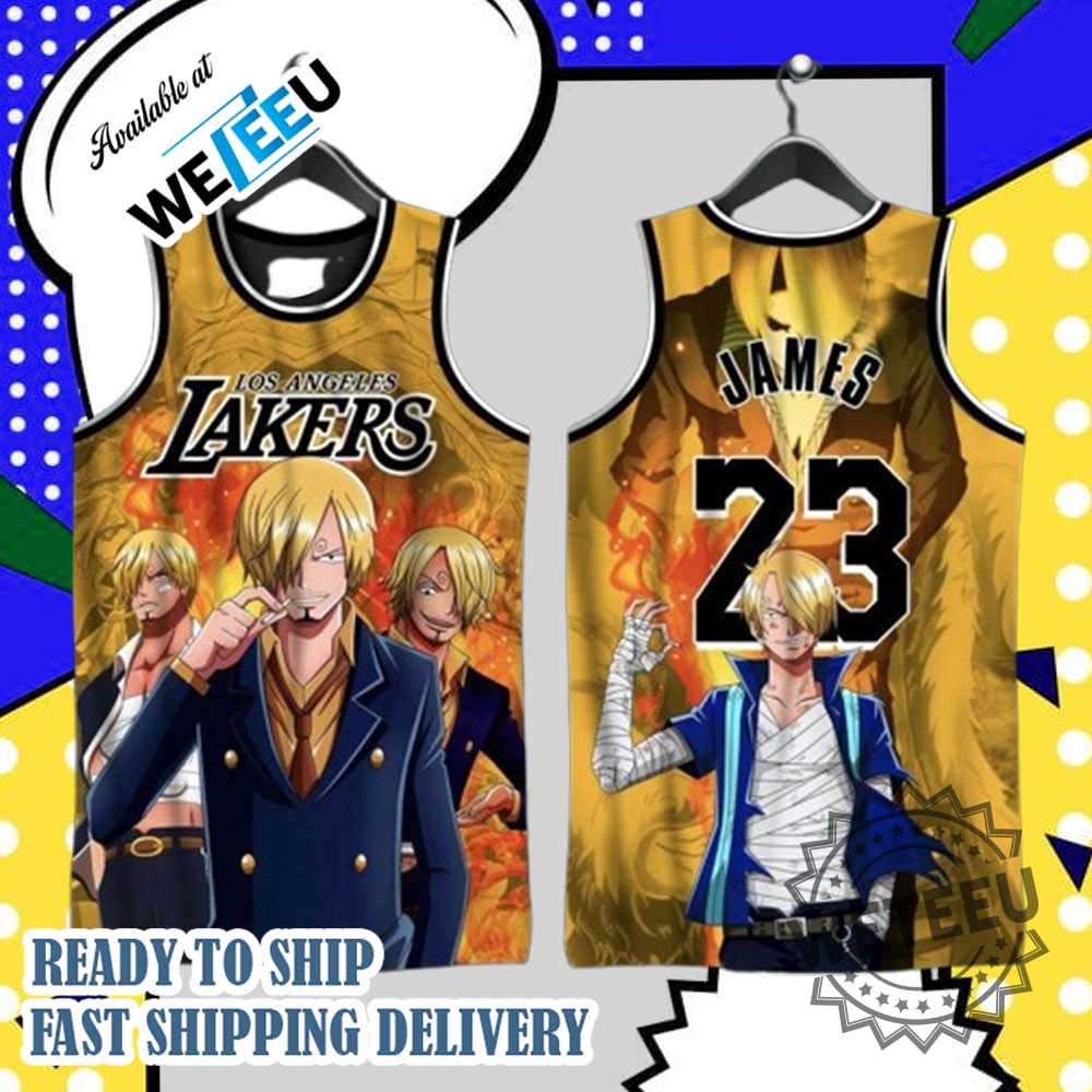 Los-Angeles-Lakers-X-Sanji-One-Piece-Tshirt-Lebron-James-Anime-Crossover-Jersey-weteeu_1