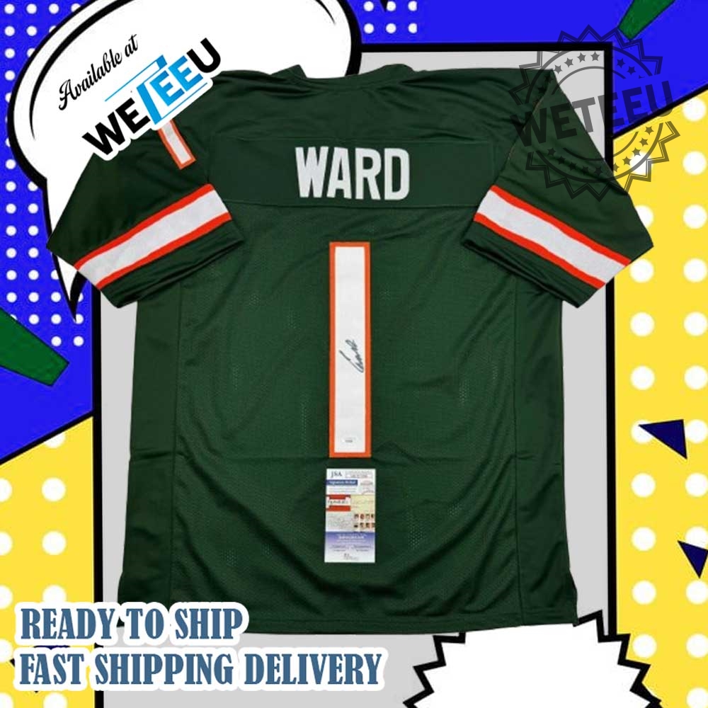 "Find Unique Pope Francis and Hip Hop Tribute Shirts Online" 12 Signed Cameron Cam Ward Miami Green College Football Jersey