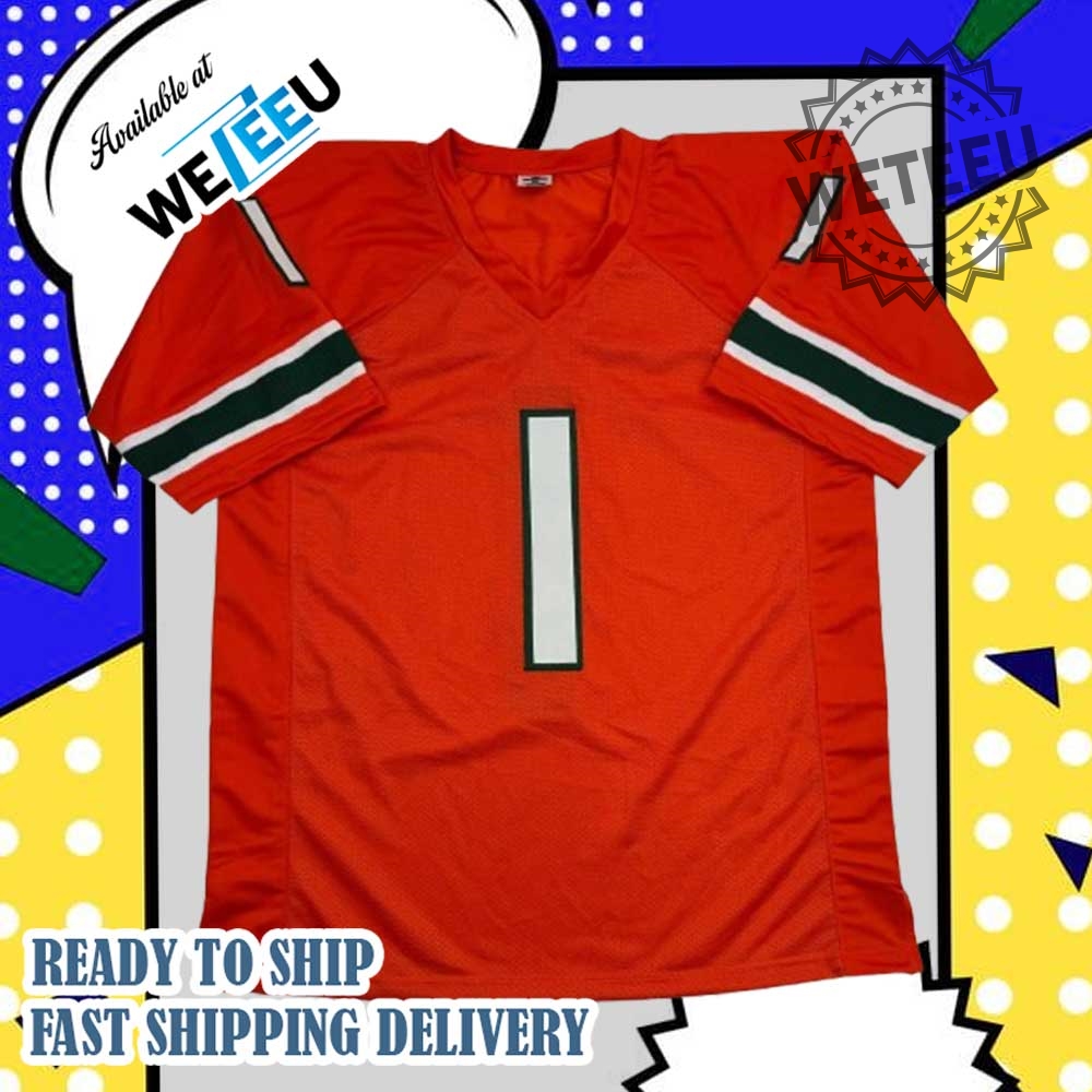 "Find Unique Pope Francis and Hip Hop Tribute Shirts Online" 13 Signed Cameron Cam Ward Miami Orange College Football Jersey