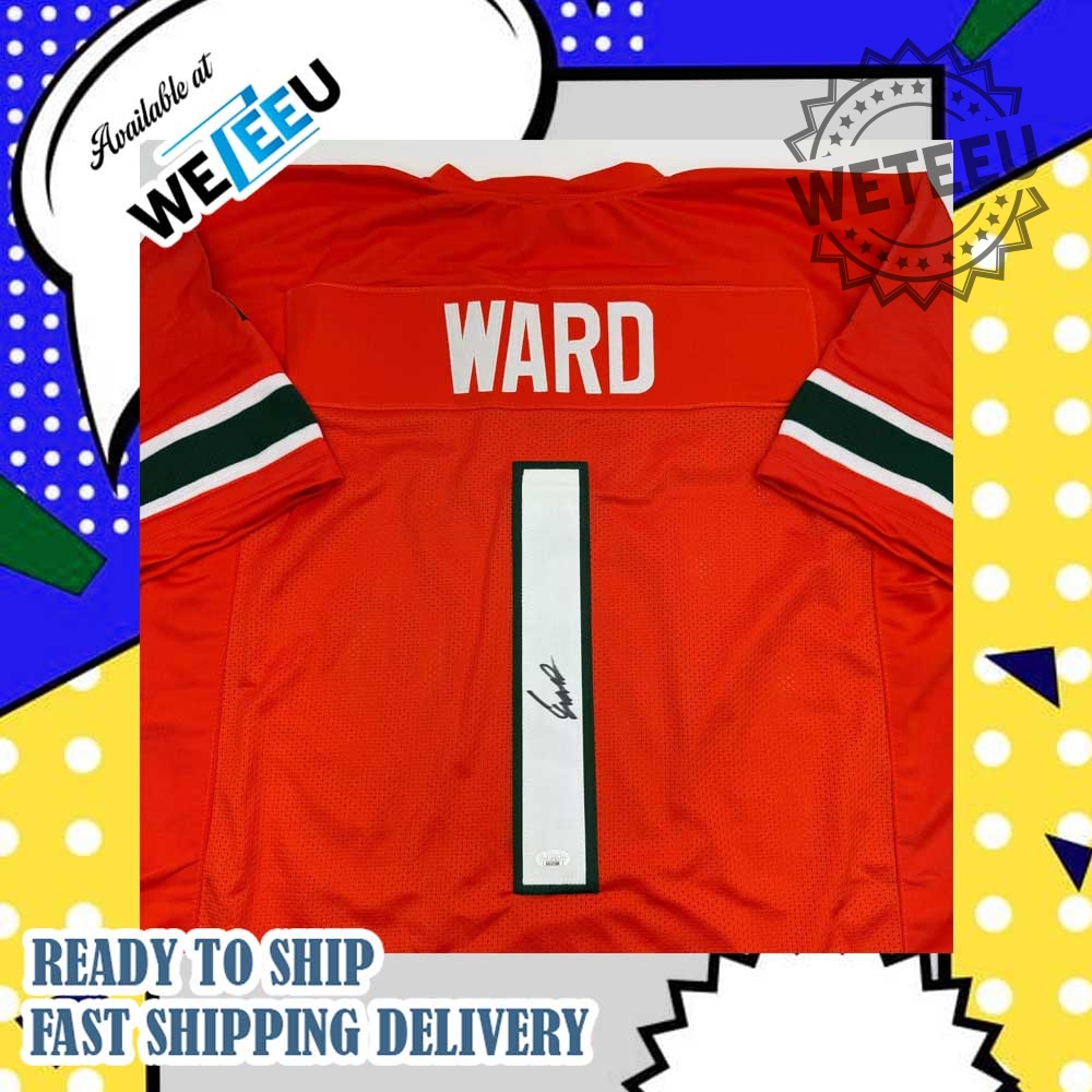 Signed Cameron Cam Ward Miami Orange College Football Jersey 5 Signed Cameron Cam Ward Miami Orange College Football Jersey