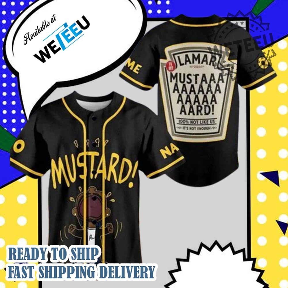 Kendrick-Lamar-Mustard-Black-Baseball-Jersey-2025-Custom-Name-And-Mustaaard-Design-weteeu_1
