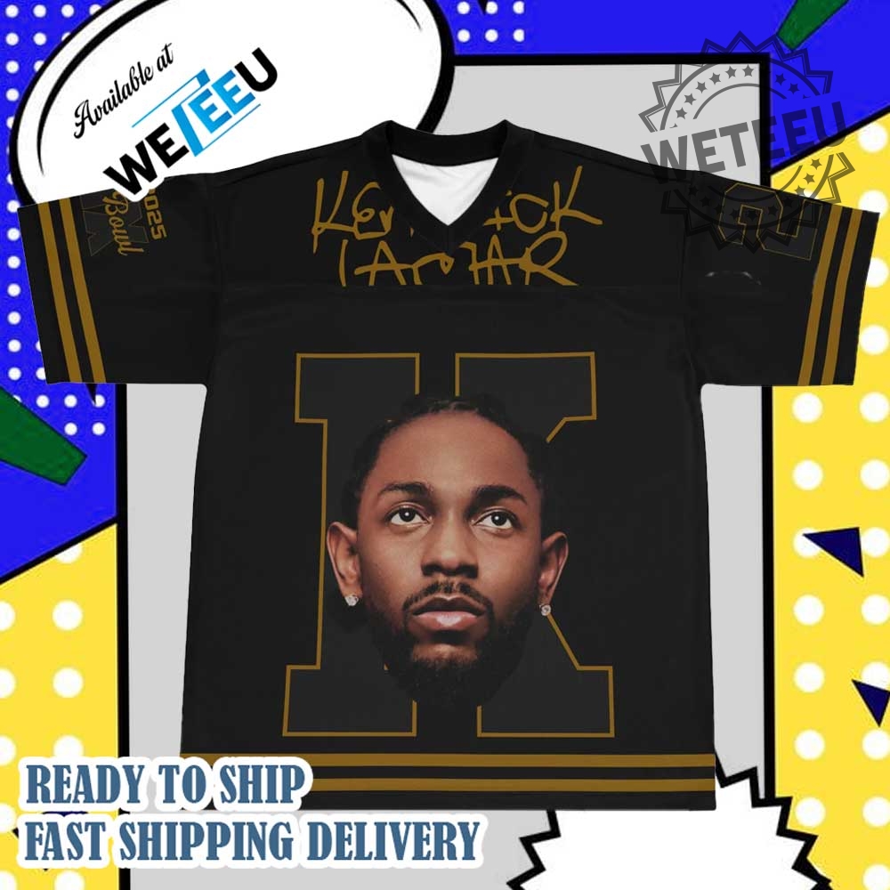 Kendrick Lamar Red Custom Black 2025 Tour Shirt Signed With Humble Artwork