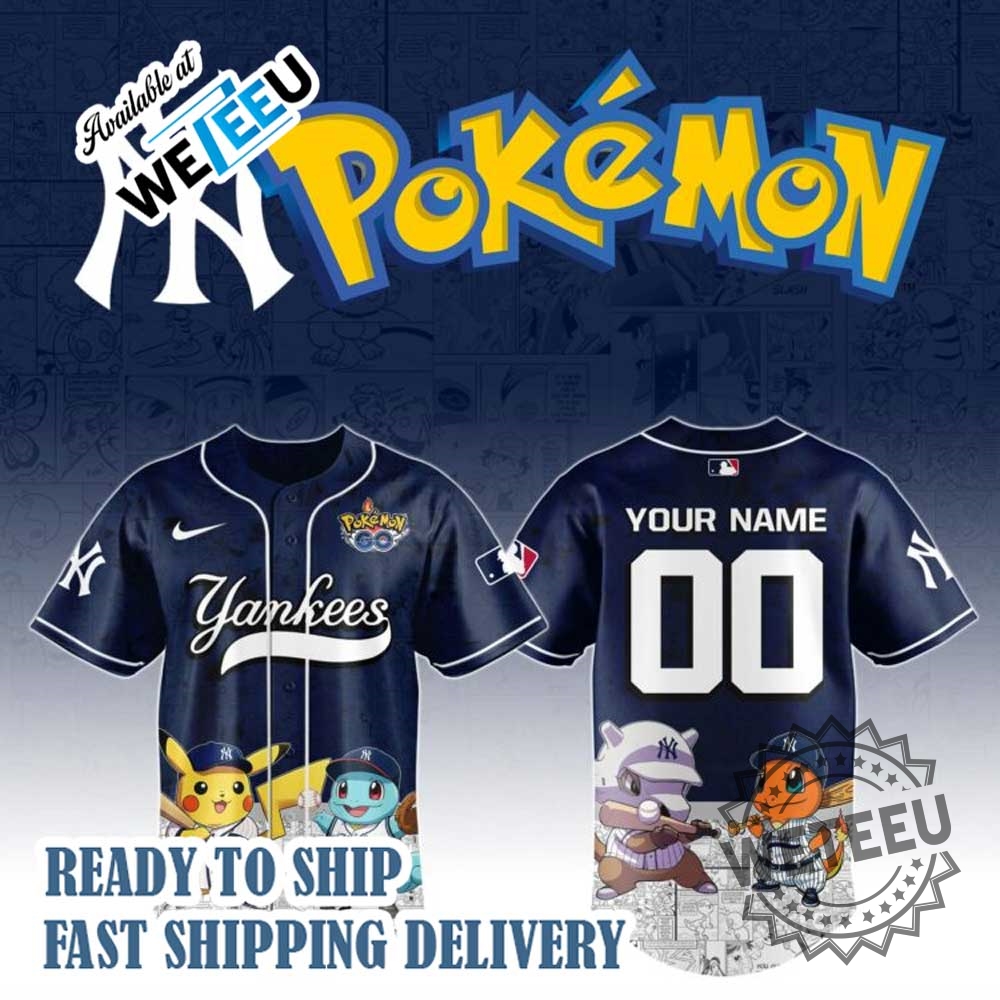 New York Yankees Pokémon Go Baseball Jersey 2025 Edition