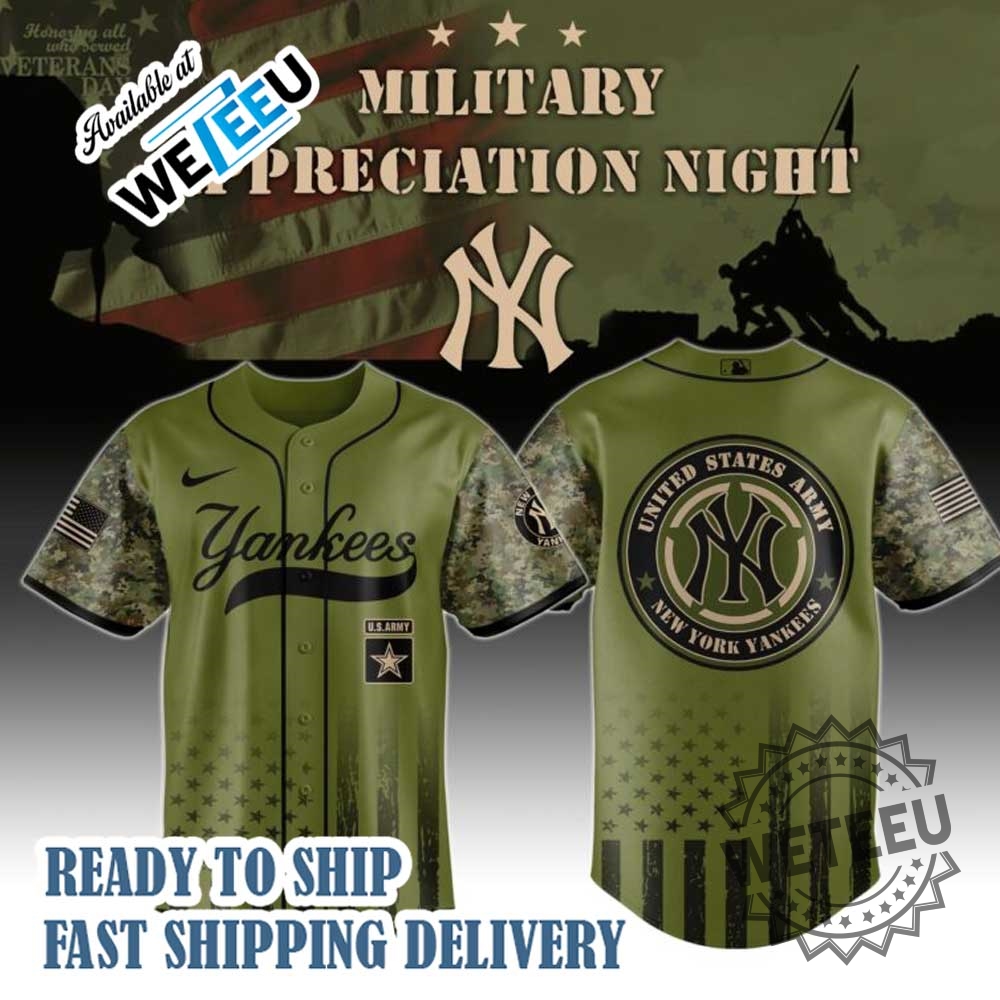 New York Yankees Military Appreciation Night Baseball Jersey 2025