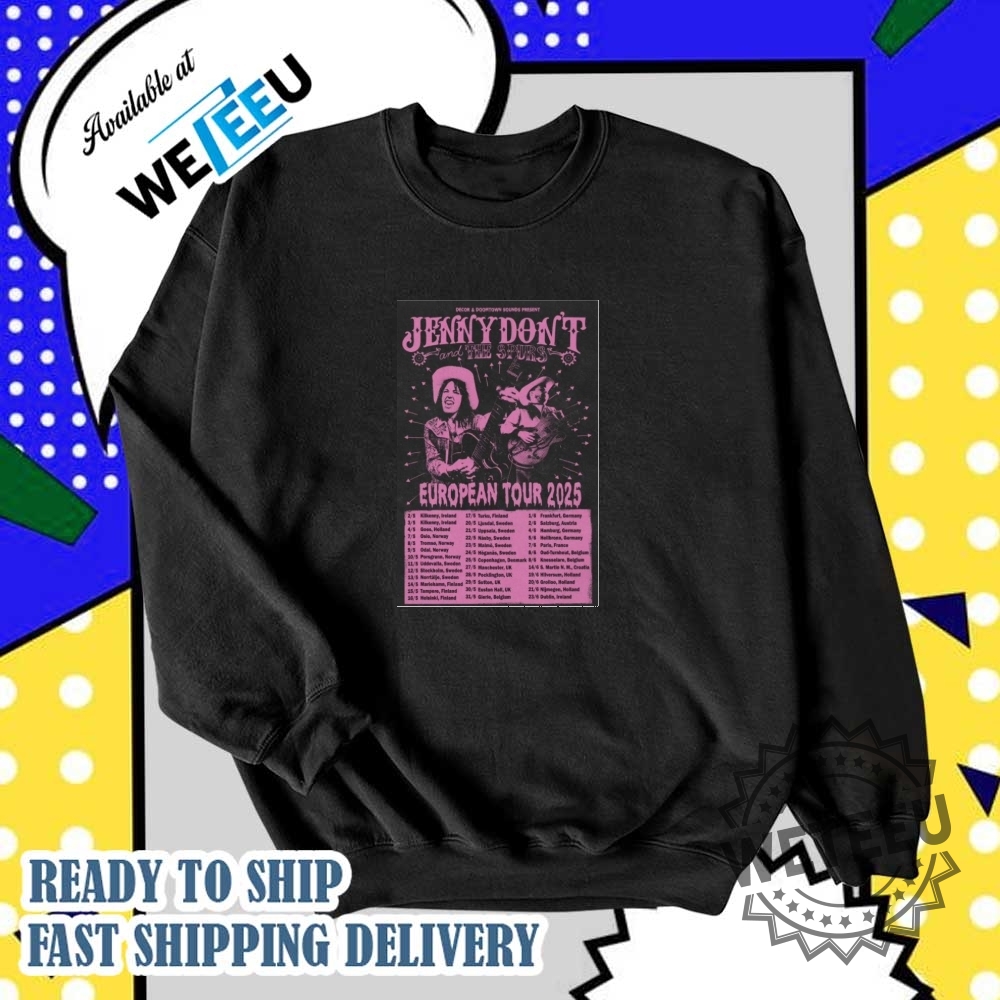 2025 Jenny Dont At European Tour May June Tshirt Limited Edition Tour Shirt 6 2025 Jenny Don’t At European Tour May & June T-Shirt – Limited Edition Tour Shirt