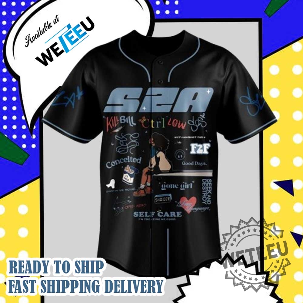 Sza Sos North America 2023 Tour Baseball Jersey 4 SZA Sos North America 2023 Tour Baseball Jersey