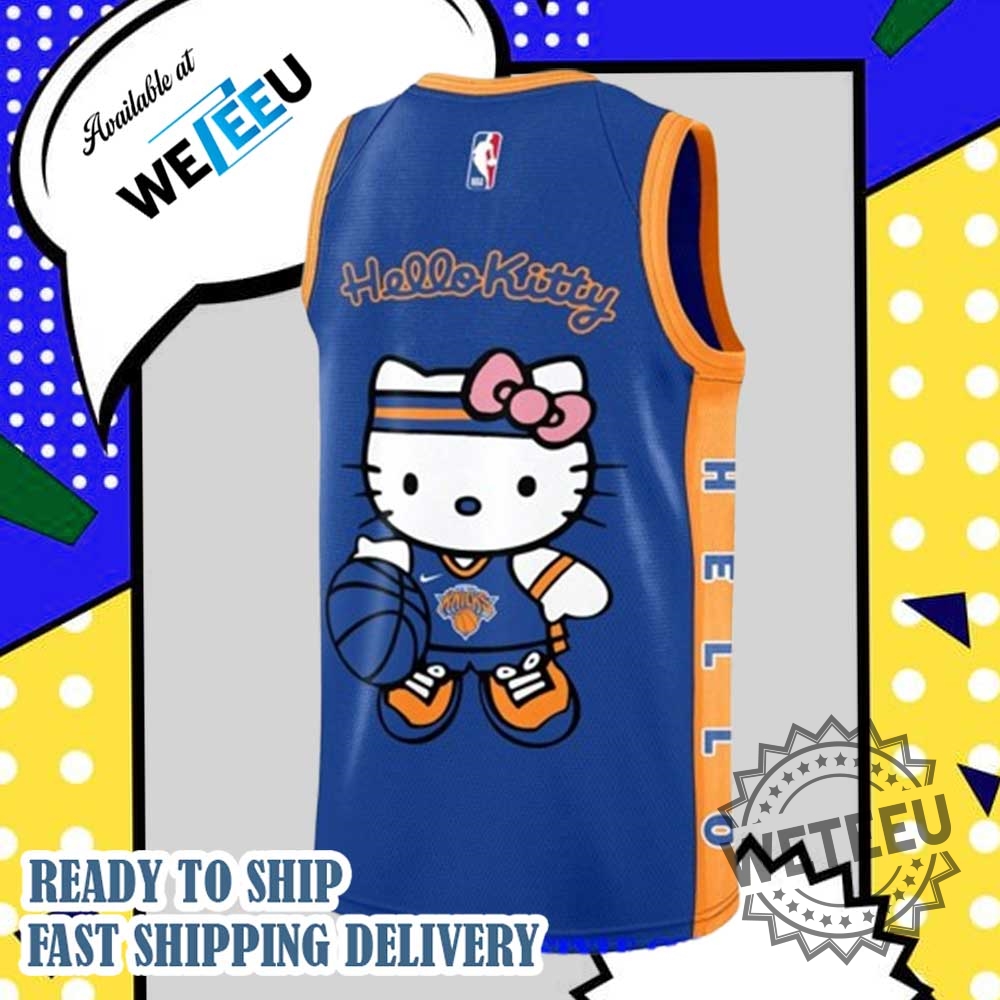 Cute Hello Kitty X New York Knicks Basketball Jersey 5 Cute Hello Kitty x New York Knicks Basketball Jersey