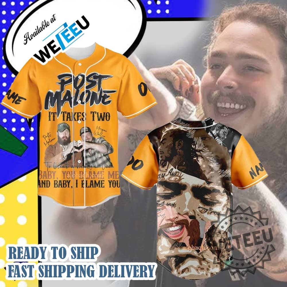 Post Malone And Morgan Wallen I Had Some Help Baseball Jersey