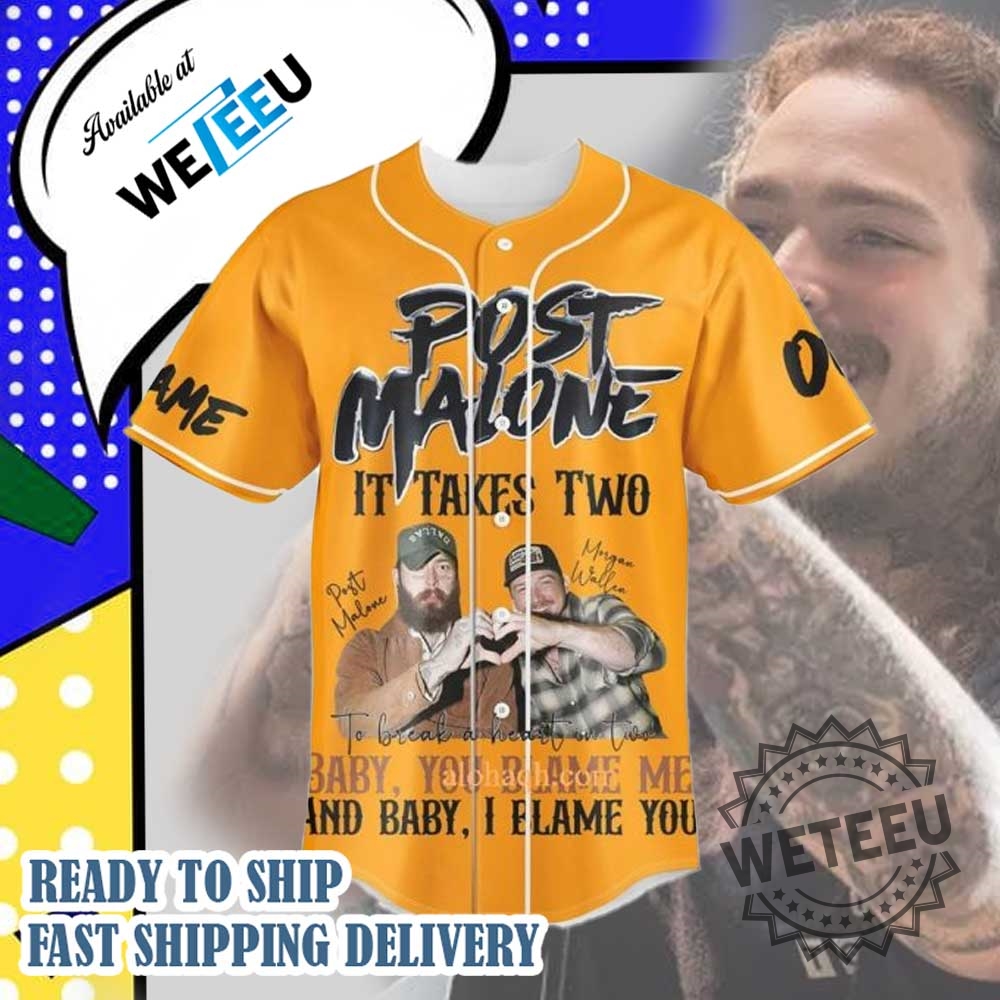 Post Malone And Morgan Wallen I Had Some Help Baseball Jersey 4 Post Malone And Morgan Wallen I Had Some Help Baseball Jersey