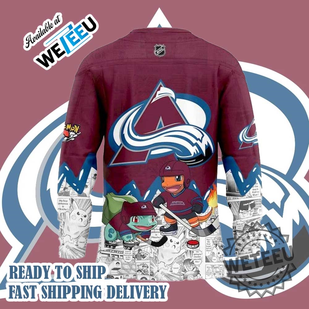 Colorado Avalanche X Pokémon Hockey Jersey Limited Edition Nhl Collaboration 5 Colorado Avalanche x Pokémon Hockey Jersey – Limited Edition NHL Collaboration