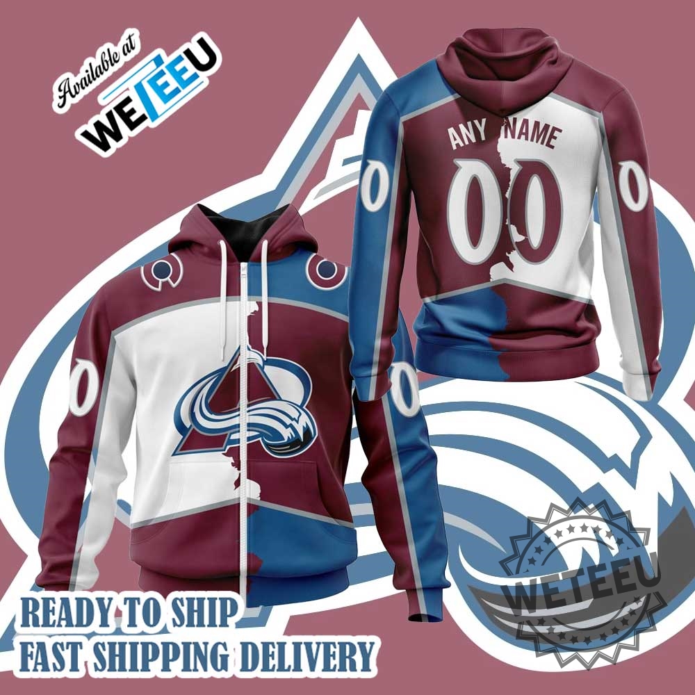 Personalized Colorado Avalanche Home Mix Away Hoodie Custom Nhl Fan Gear
