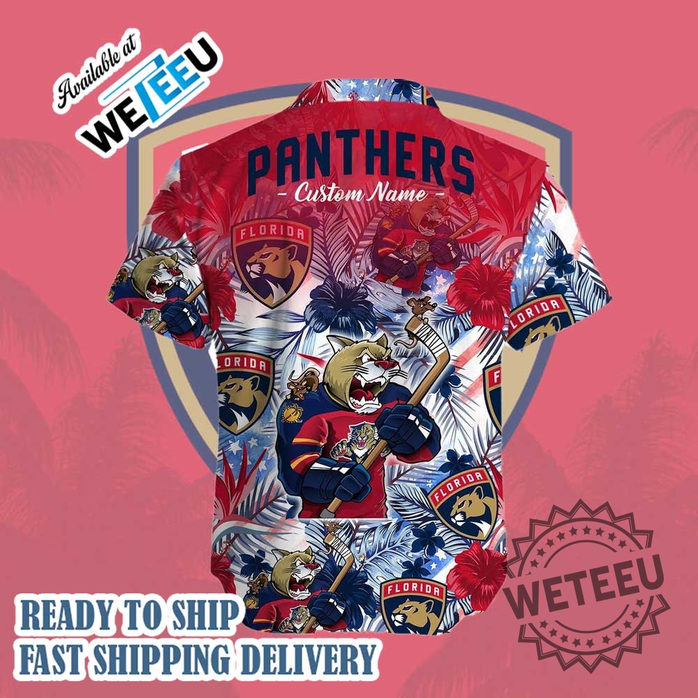 Personalized Florida Panthers Tropical Floral America Flag Hawaiian Shirt Custom Nhl Fan Shirt 5 Personalized Florida Panthers Tropical Floral America Flag Hawaiian Shirt – Custom NHL Fan Shirt