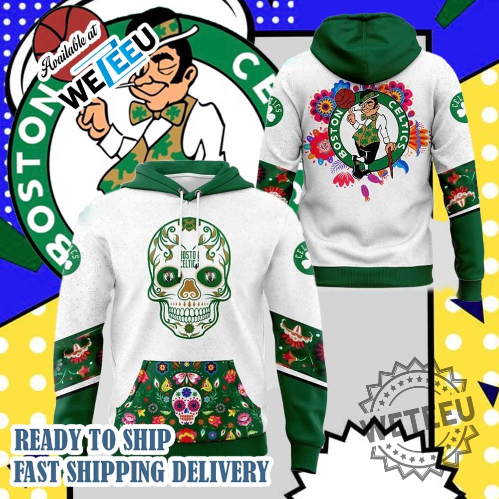 Boston-Celtics-Sugar-Skull-Hoodie-Day-Of-The-Dead-Inspired-Pullover-With-Floral-Art-And-Celtic-Pride-Graphics-2025-weteeu_1