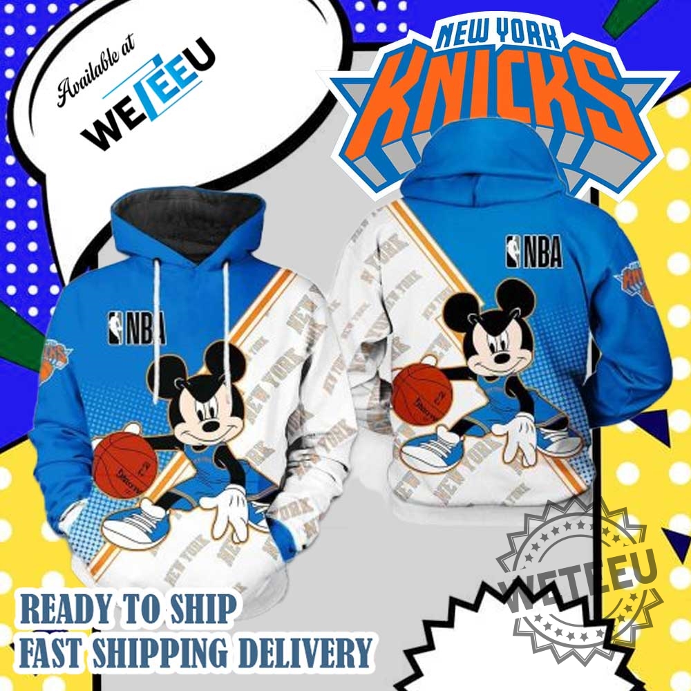 New York Knicks X Mickey Mouse Nba Hoodie