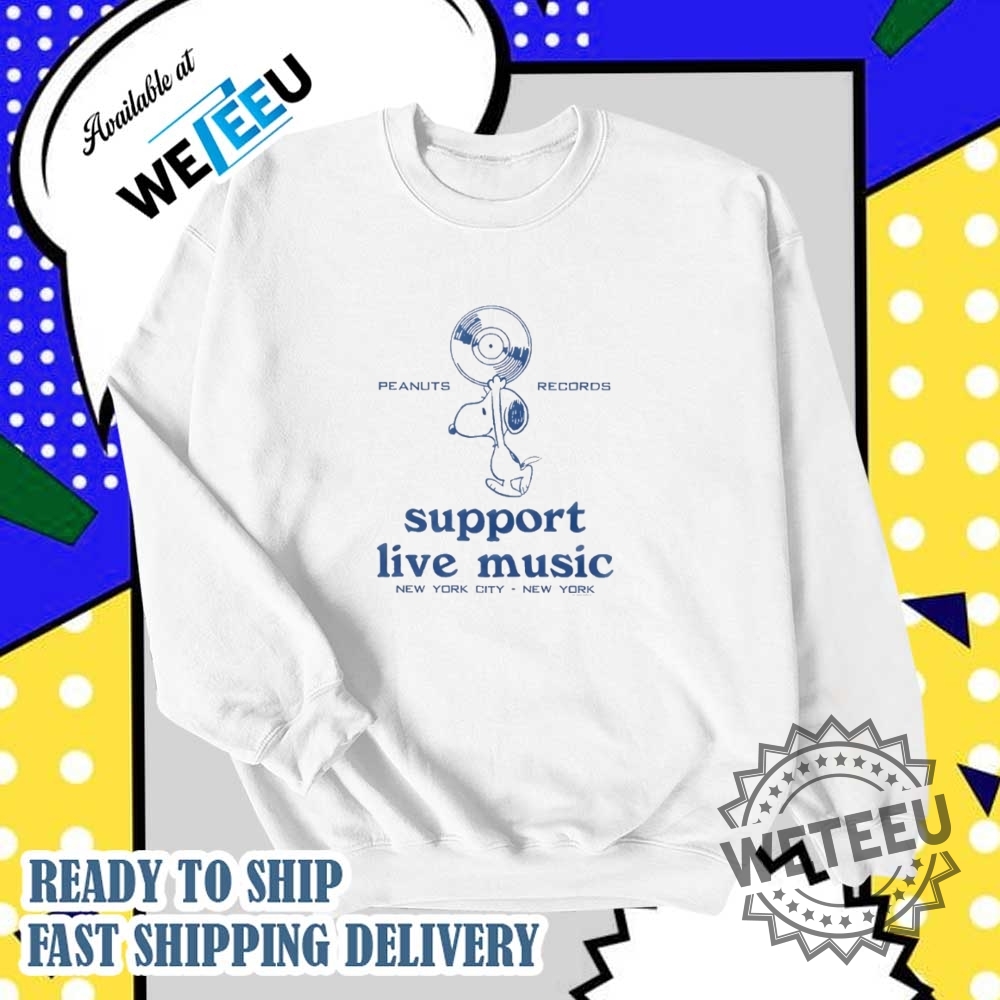 Support Live Music Peanuts Records Shirt Music Enthusiast Gift 6 Support Live Music Peanuts Records Shirt – Music Enthusiast Gift