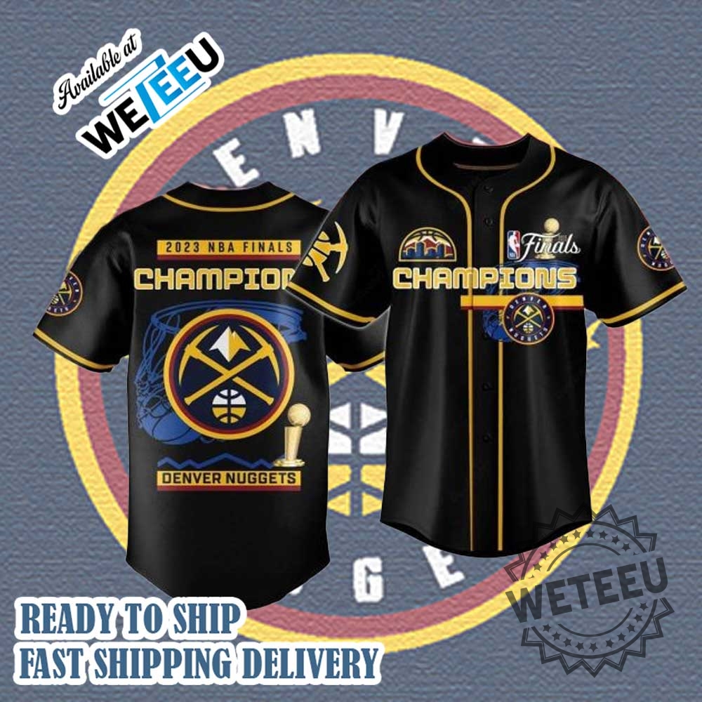 Nba Finals Champions Denver Nuggets Jersey Black Baseball Shirt