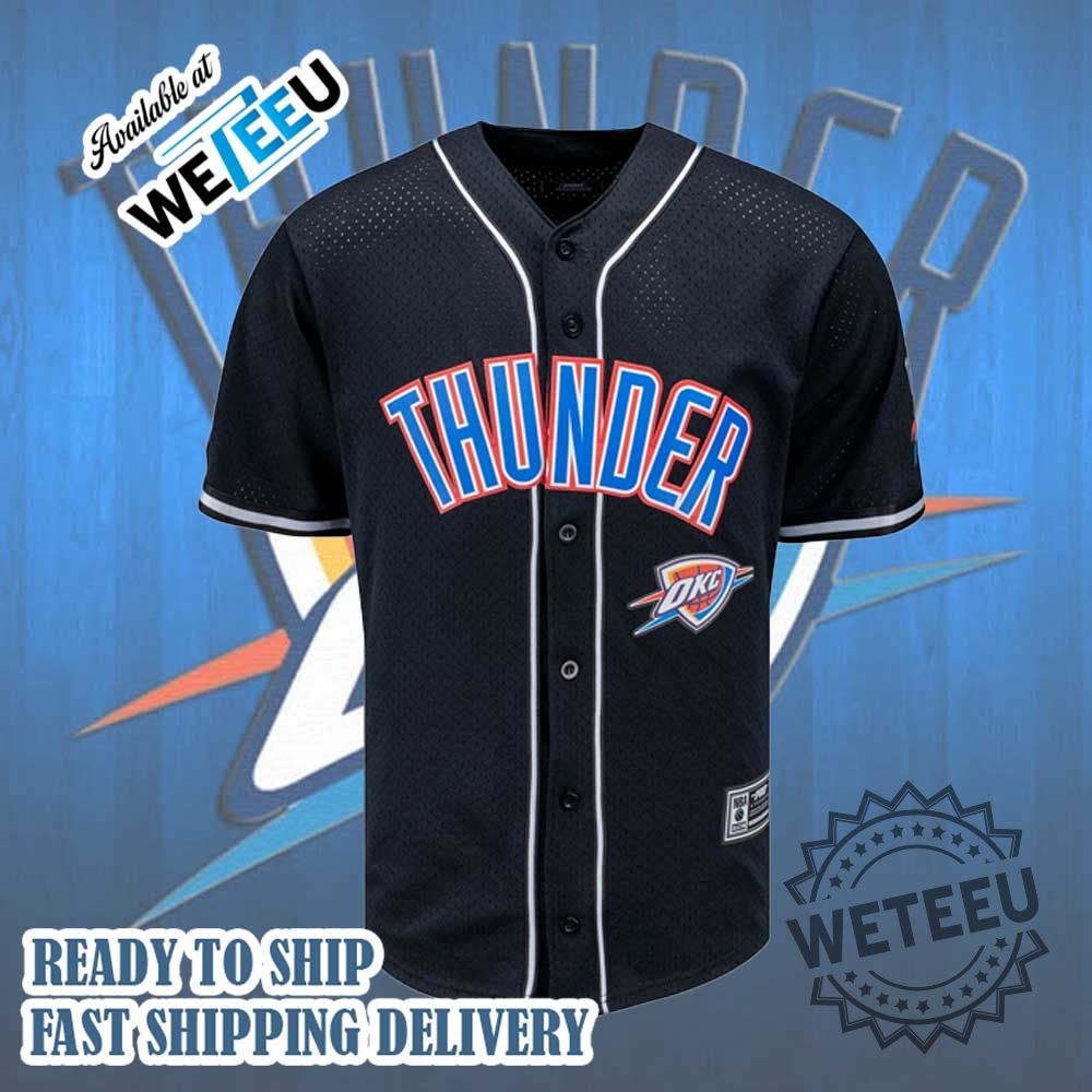 2025 Oklahoma City Thunder Pro Standard Baseball Jersey 5 2025 OKLAHOMA CITY THUNDER PRO STANDARD BASEBALL JERSEY