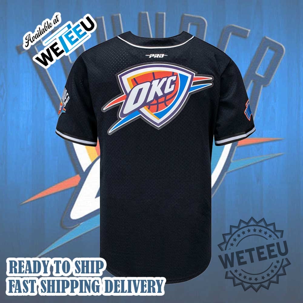 2025 Oklahoma City Thunder Pro Standard Baseball Jersey 6 2025 OKLAHOMA CITY THUNDER PRO STANDARD BASEBALL JERSEY