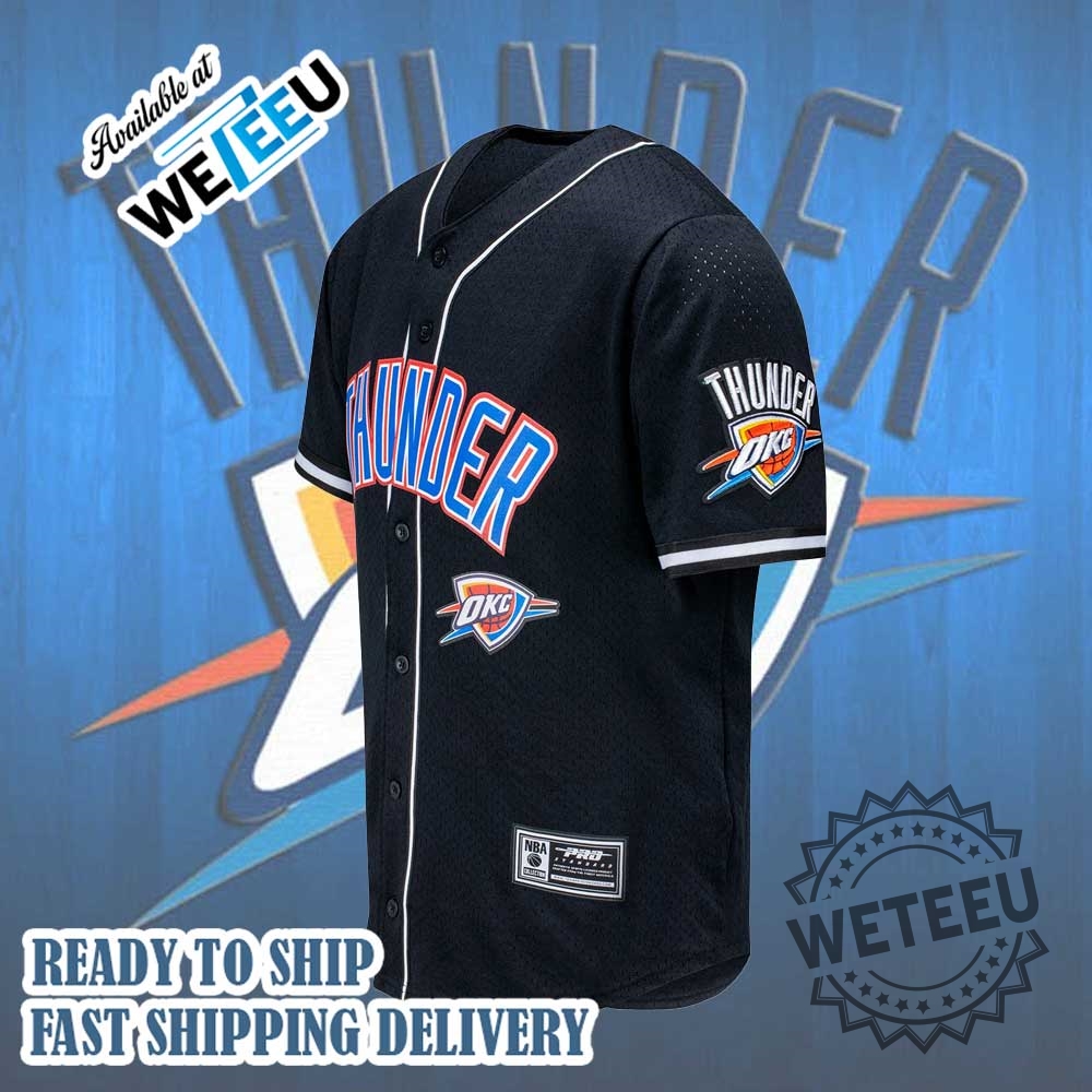 2025 Oklahoma City Thunder Pro Standard Baseball Jersey 7 2025 OKLAHOMA CITY THUNDER PRO STANDARD BASEBALL JERSEY