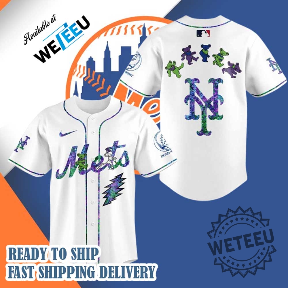 New York Mets Grateful Dead Edition Baseball Jersey