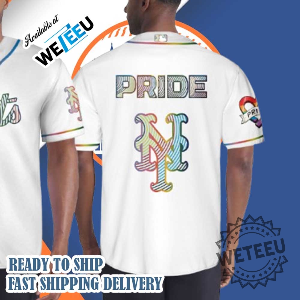 New York Mets Lgbtq Pride Month White Jersey For Fans 3 New York Mets LGBTQ Pride Month White Jersey for Fans