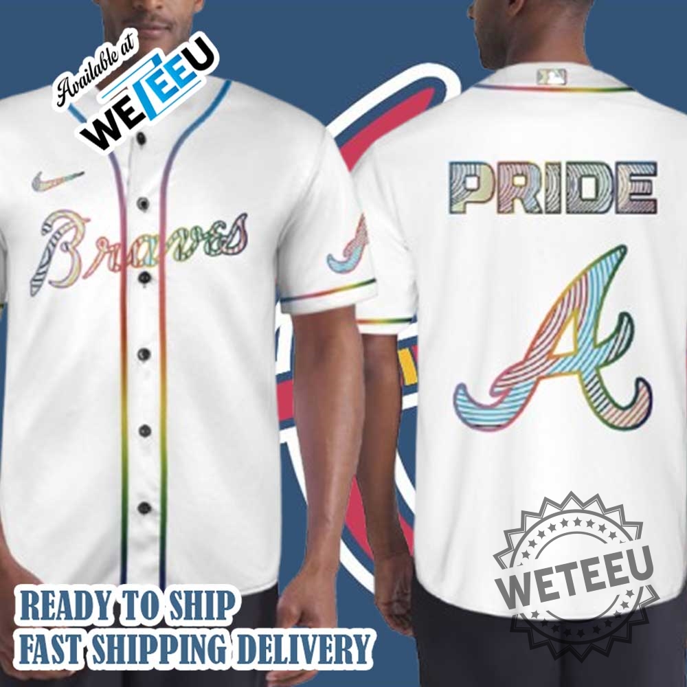 Atlanta Braves Lgbtq Pride Month White Jersey For Pride Celebration