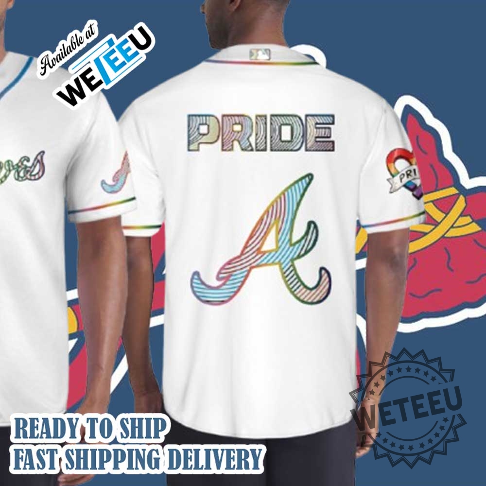 Atlanta Braves Lgbtq Pride Month White Jersey For Pride Celebration 5 Atlanta Braves LGBTQ Pride Month White Jersey for Pride Celebration