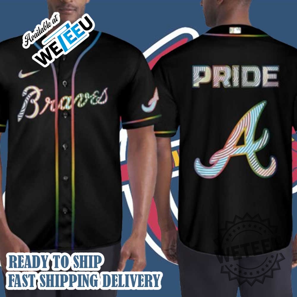 Atlanta Braves Lgbtq Pride Month Black Jersey For Fans