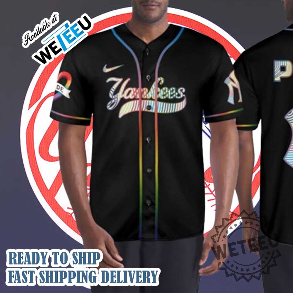New York Yankees Lgbtq Pride Month Black Jersey 4 New York Yankees LGBTQ Pride Month Black Jersey