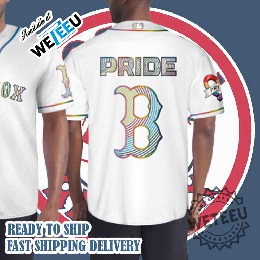 Boston Red Sox Lgbtq Pride Month White Jersey For Pride Fans 5 Boston Red Sox LGBTQ Pride Month White Jersey for Pride Fans