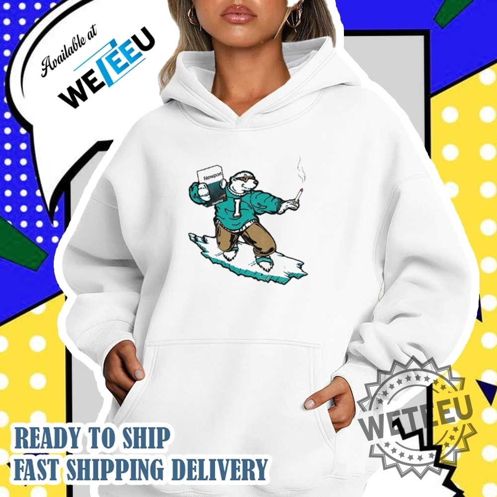 Icee Bear Smoking And Holding Newport Cigarettes Tshirt 4 Icee Bear Smoking and Holding Newport Cigarettes T-Shirt
