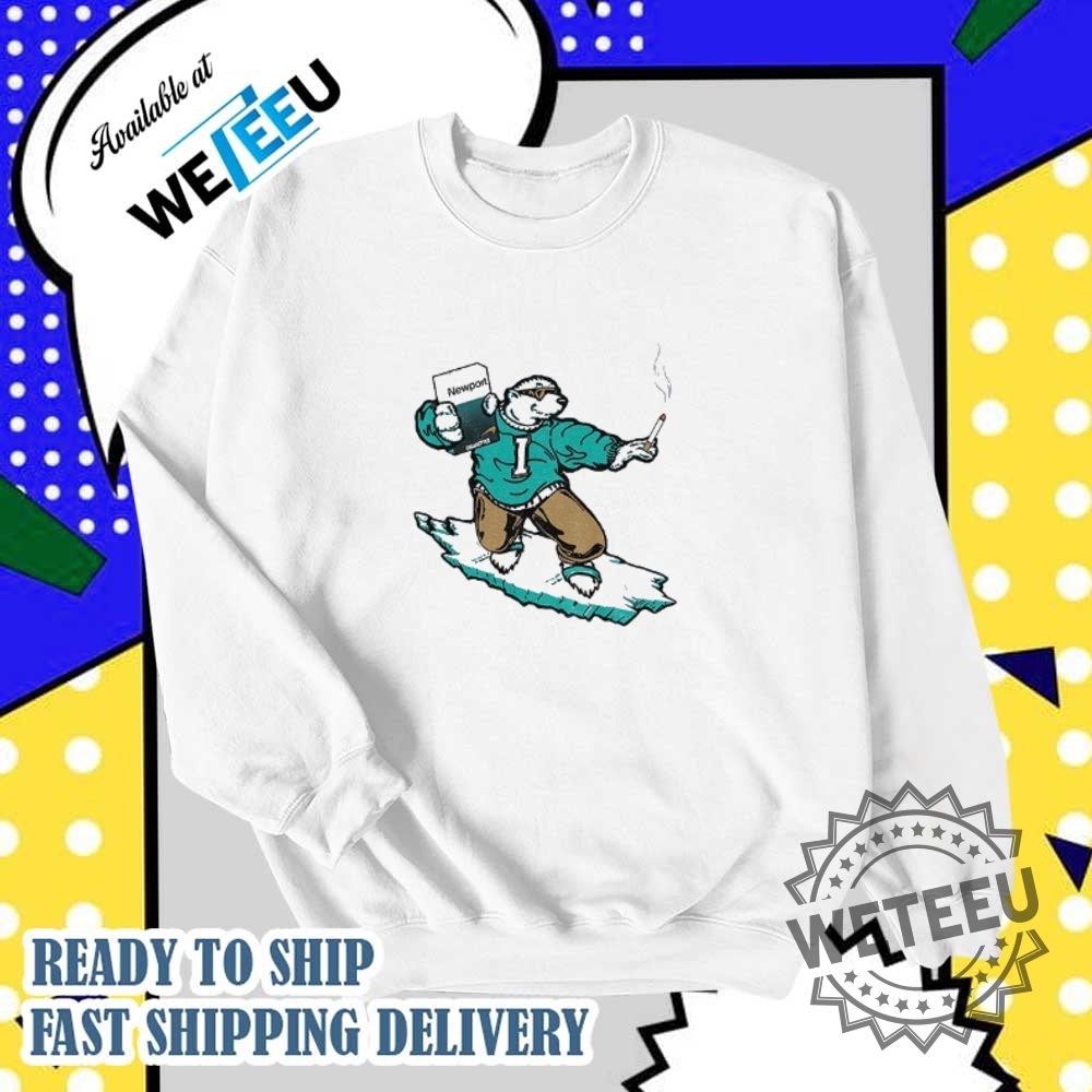 Icee Bear Smoking And Holding Newport Cigarettes Tshirt 5 Icee Bear Smoking and Holding Newport Cigarettes T-Shirt