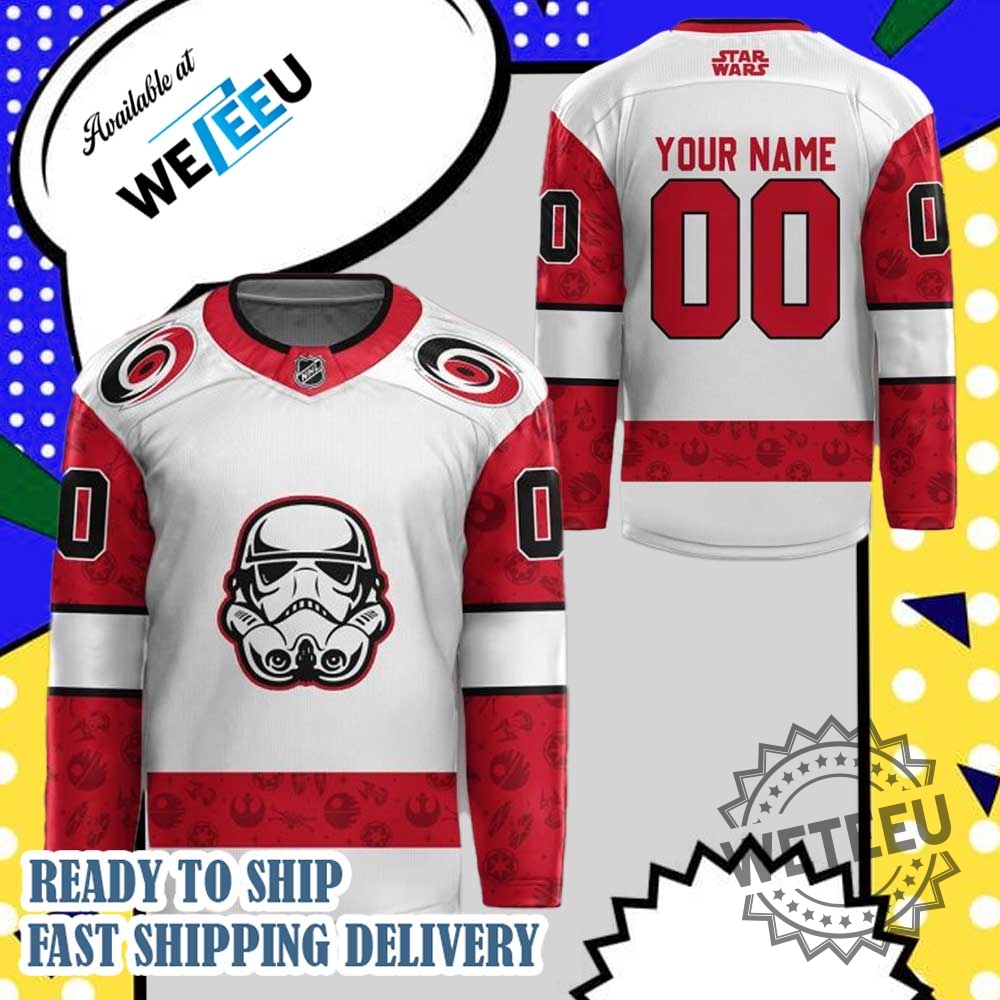 Carolina Hurricanes X Star Wars Night 2024 Custom Hockey Jersey 7 Carolina Hurricanes x Star Wars Night 2024 Custom Hockey Jersey