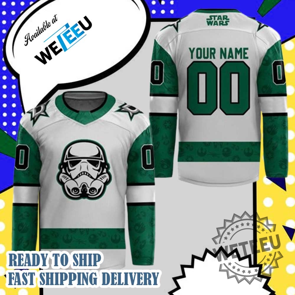 Dallas Stars Star Wars Hockey Jersey 7 Dallas Stars Star Wars Hockey Jersey