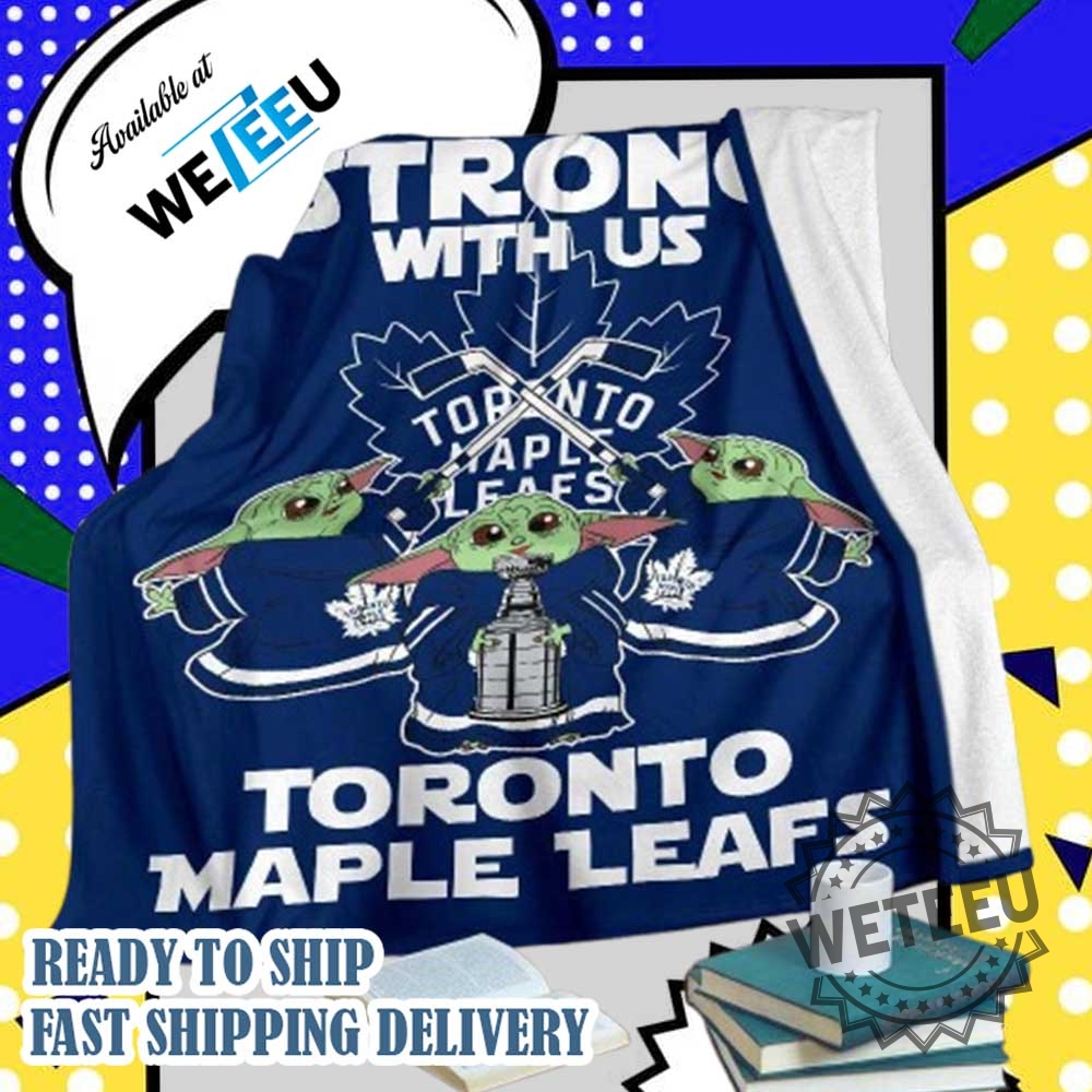 Toronto Maple Leafs Baby Yoda Fleece Blanket The Force Strong 3 Toronto Maple Leafs Baby Yoda Fleece Blanket The Force Strong