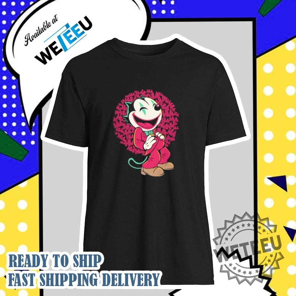 "Trendy Graphic Tees: Yungblud, Squirtle, and The Dogfather Designs" 29 Joker In The Style Of Felix The Cat Tshirts