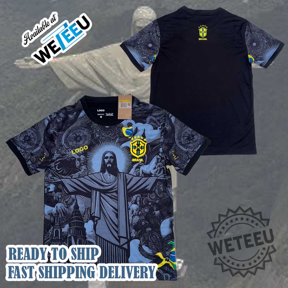 Brazil Jesus Black Jersey Brazil Concept Football Shirt Limited Edition 2025
